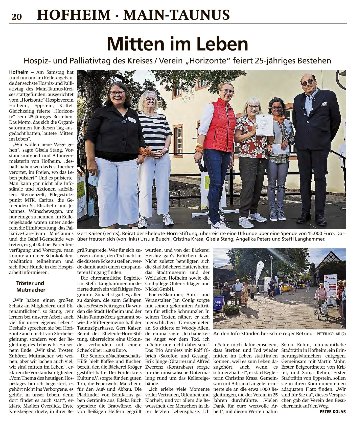 Hospiztag - Mitten im Leben